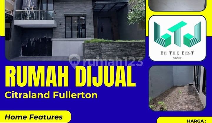 Harga Nego!! Dijual Rumah Mewah Citraland Fullerton - Lakarsantri Surabaya - Luas 210 M2