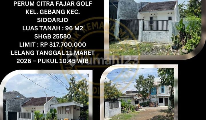 Jual Rumah Lelang Bank di Candi Sidoarjo (Citra Fajar Golf - Gebang) - Lelang Kpknl