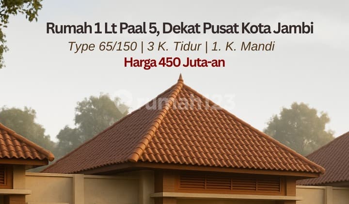 1-Storey House in Paal 5, Near Jambi City Center