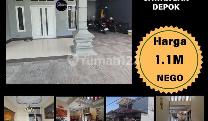 Dijual Dibawah Harga Pasar! Rumah Siap Huni Posisi Hook 2 Lantai di Sawangan Depok
