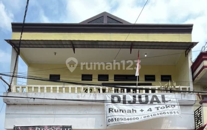 Jual 1 Rumah.+.4 Toko Sewaan Ruang-Usaha