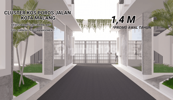 Rumah Kost Poros Jalan Merjosari Kota Malang