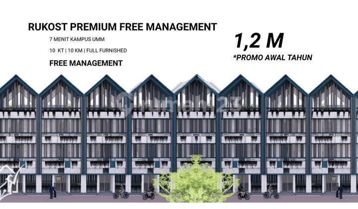 Rumah Kost 1,2 M 10 Kamar Kota Malang Full Furnished