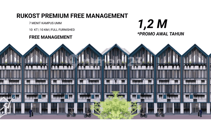 Rumah Kost 1,2 M 10 Kamar Kota Malang Full Furnished