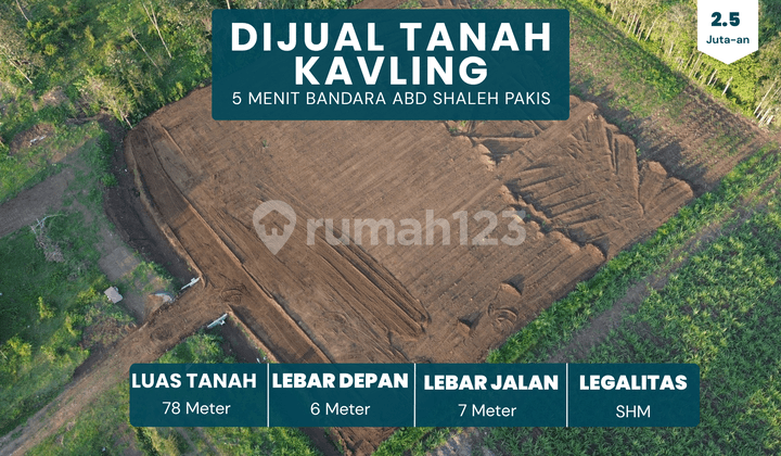 Jalan Paving 6 Meter Cocok Bangun Rumah 3 Menit Gerbang Tol Pakis Malang Tanah Kavling Perumahan