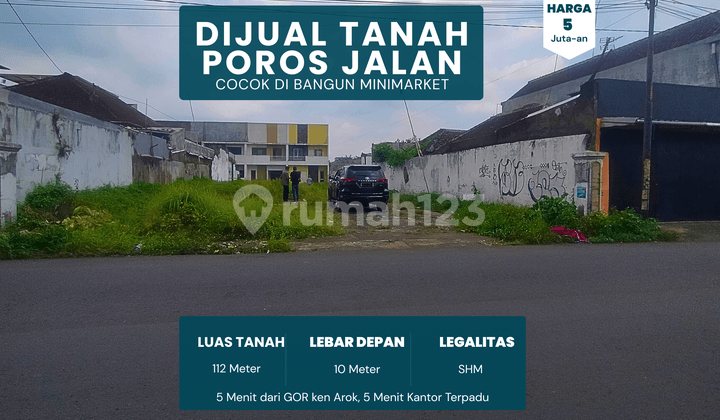 Row Jalan 6 Meter Kavling Perumahan 5 Menit Universitas Terbuka Malang Cocok Dibangun Minimarket
