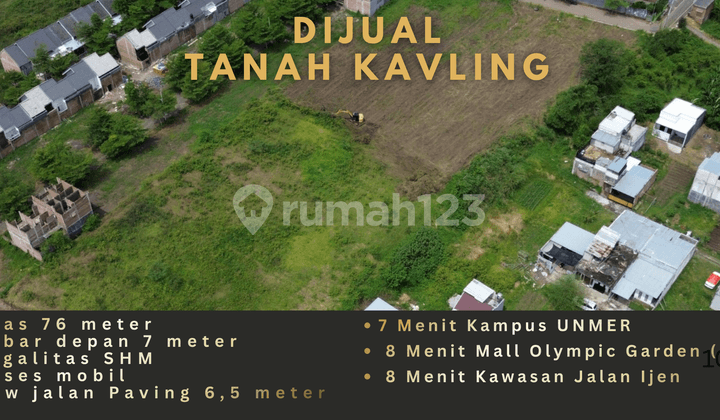 Kavling Perumahan untuk Bangun Rumah Sertifikat Pecah 5 Menit Kampus Unmer Malang