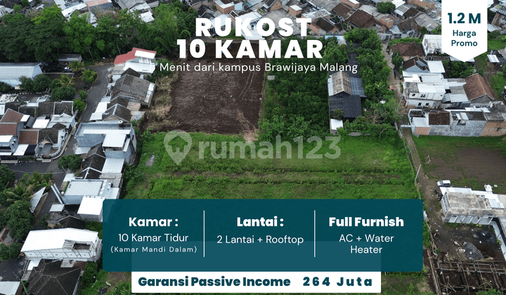 Jual Kos Passive Income Ratusan Juta Setahun 5 Menit Kampus Ub Malang Row Jalan 6 Meter