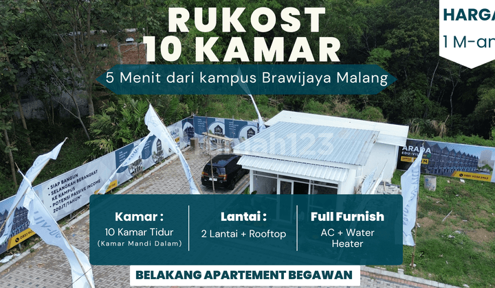 Kos Exclusive Dijual 5 Menit Kampus Unisma Malang SHM Pecah Full AC dan Water Heater