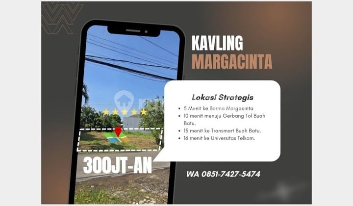 Kavling Siap Bangun Margacinta Buah Batu - Sedia Posisi Hook, Legalitas Aman SHM