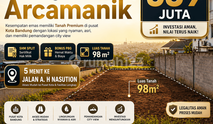 Tanah Murah Arcamanik Pasirimpun SHM, Lokasi Premium Dekat Kota Bandung