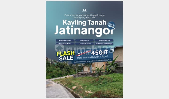 1 Unit Tanah Kavling Jatinangor SHM Harga Flash Sale! 5 Menit ke Unpad
