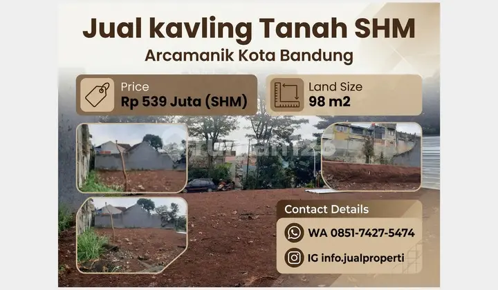 Tanah Kavling Premium di Arcamanik Bandung Timur SHM