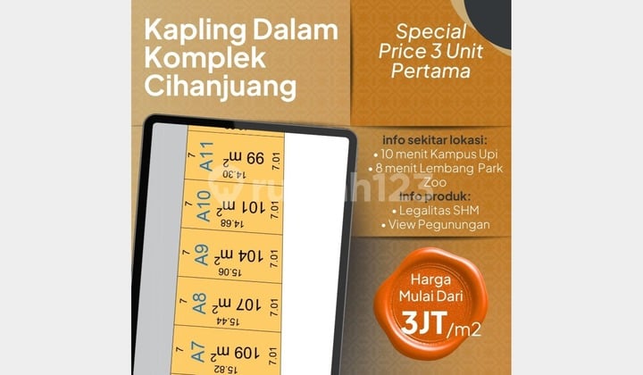 Kapling Tanah Cihanjuang Dekat Kawasan Wisata