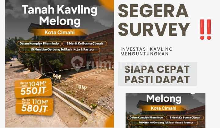 Kavling Melong Cimahi Selatan SHM Jalan Lebar dan Siap Bangun Rumah