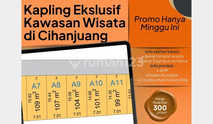Dijual Kapling Tanah Eksklusif di Cihanjuang