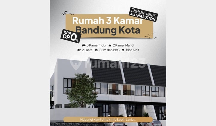 Rumah Strategis Bandung Kota - 3 Kamar Tidur, SHM & bisa KPR
