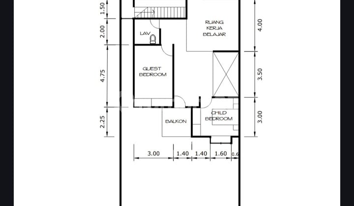Dijual Rumah 2 Lantai Di Jalan Kejaksaan