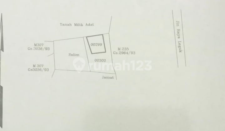 Dijual Tanah Bekas Kost Kontrakan Di Legok Tanah di Legok SHM