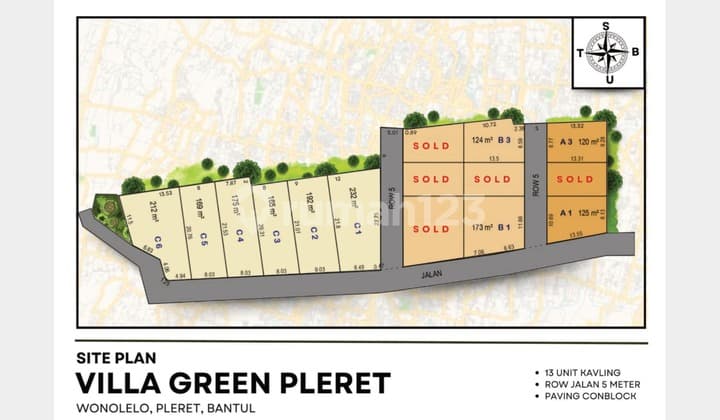 Jual Tanah Kavling SHM, Lokasi Wonolelo Pleret
