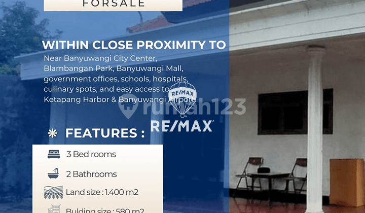 Dijual Rumah & Gudang Strategis Dijalan Utama ke Arah Pelabuhan- Banyuwangi