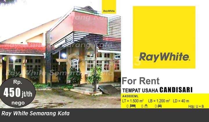 Rumah Disewakan Eks Restoran Di Candisari (A4080)