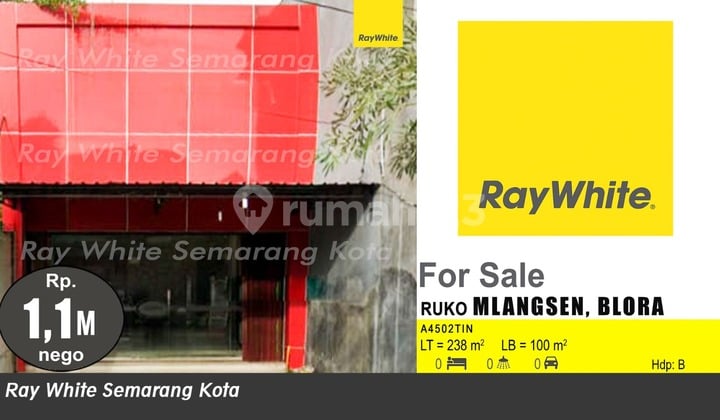 Ruko Sederhana 1 Lantai Siap Pakai di Blora (A4503)