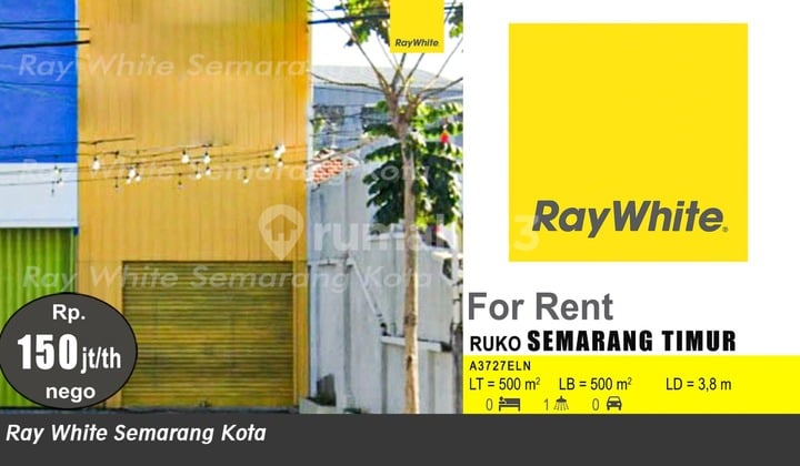 Ruko Outdoor Cocok untuk Kafe di Semarang Timur (A3727)