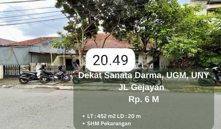 Tanah Strategis Dekat Banyak Kampus di Jl Geyajayan Caturtunggal