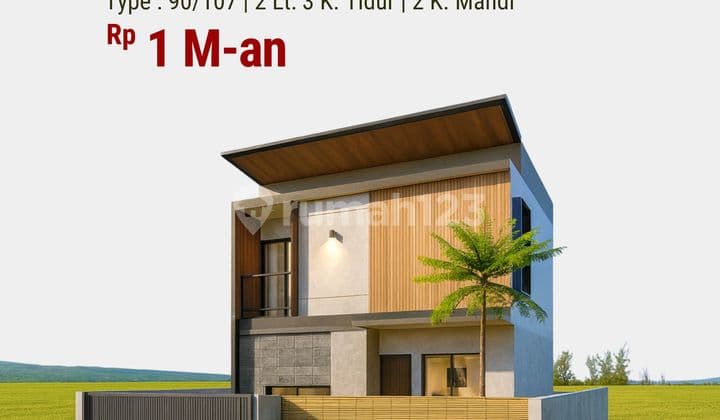 Rumah Dijual Sleman: 2 LT 3 Kamar, Kontemporer, Jl Kaliurang KM 9
