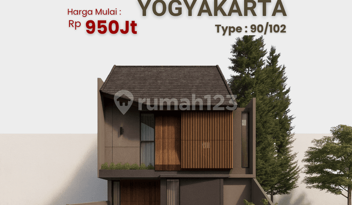 Rumah Siap Bangun 2 Lantai Dekat Kampus Uii, 3 Kamar, Model Tropis