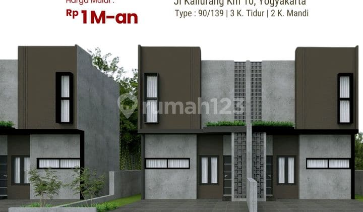 Jl Kaliurang KM 10 Industrial 2 Lantai 3 Kamar Rumah Dijual Jogja