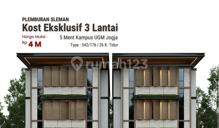 Kost Eksklusif Dijual Dekat Kampus Ugm Jogja 3 Lantai 26 Kamar
