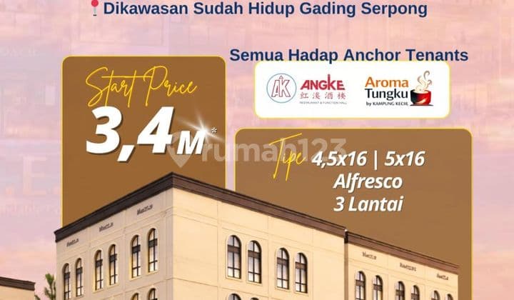 Hadap Jalan Raya Maggiore Signature 3Lantai Ruko Ekslcusif Paling Diincar Investor