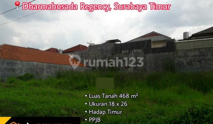 Tanah Kavling Perumahan Dharmahusada Indah Kertajaya Regency Surabaya Merr Unair