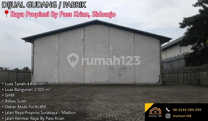 Former Industrial Factory Warehouse Provincial Highway By Pass Krian Wringin Anom Sidoarjo