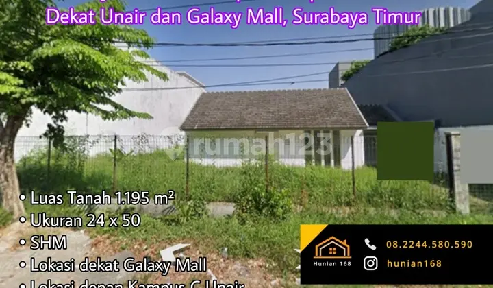 Tanah Kavling Raya Kembar Unair Kampus C Dharmahusada Regency Kertajaya Indah Surabaya Merr