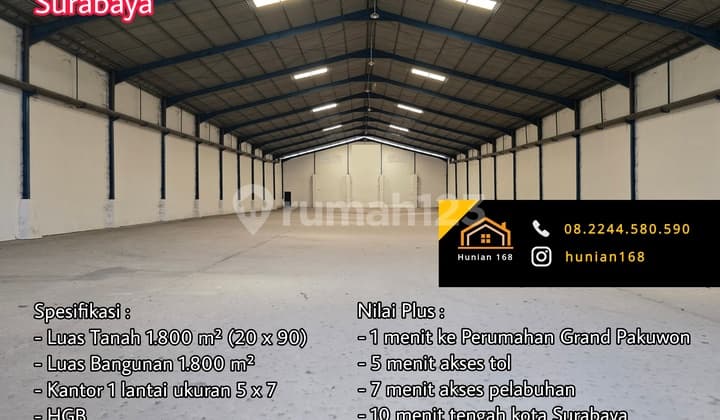 Gudang Pergudangan Mutiara Margomulyo Indah Permai Surabaya Barat Grand Pakuwon