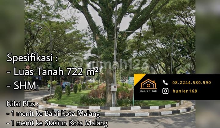 Rumah Lama Hitung Tanah Jalan Raya Kertanegara Klojen Alun Alun Malang Kota
