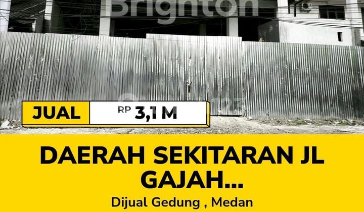 Tanah dan Bangunan Kosong Luas 456M2 Daerah Jl Gajah Mada Medan
