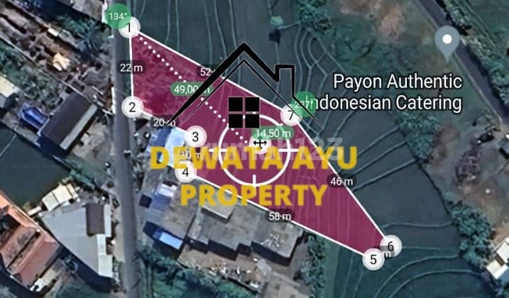 LAHAN JUAL VIEW SAWAH LUAS 17 ARE ZONA KUNING DI KABA-KABA