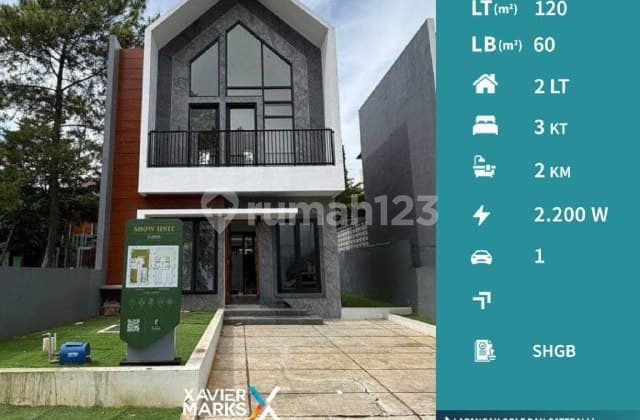 Rumah 2 Lantai Minimalis Modern di Batu Panorama, Batu