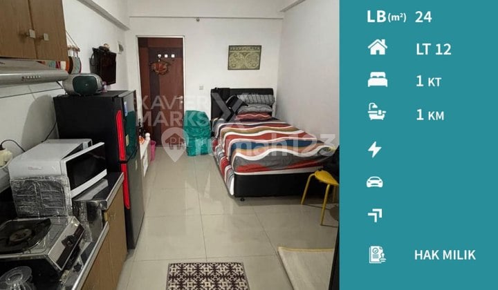 Fully Furnished Studio Type Apartment Tower A at Merr Gunawangsa Apartments Surabaya