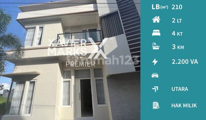 Rumah 2 Lantai Siap Huni di Papa Hijau Suhat Lowokwaru Malang