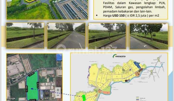 Lahan Siap Bangun 14, 7 Ha Kawasan Surya Cipta Karawang