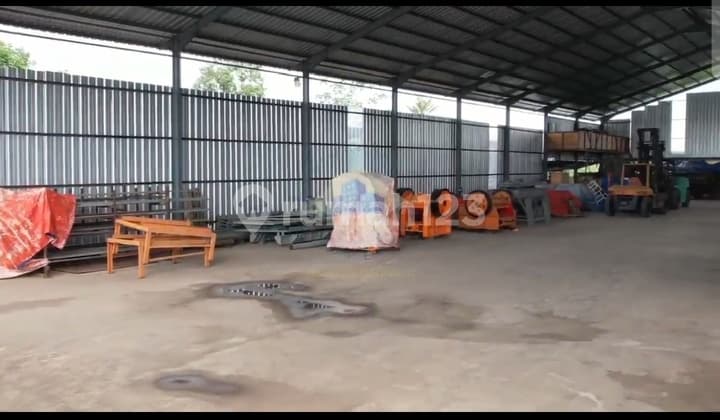 Tanah 7400 + Gudang Terbuka 1350M2 Cocok Workshop Pabrik dan Pergudangan di Curug Tangerang