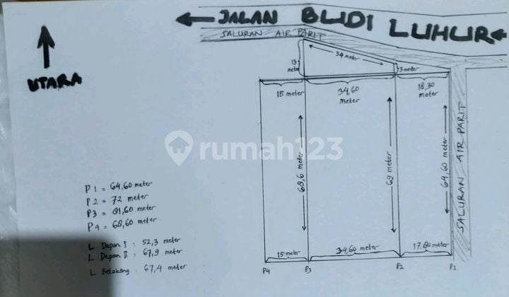 Tanah Kosong Sudah Ditimbun Strategis Jl. Budi Luhur