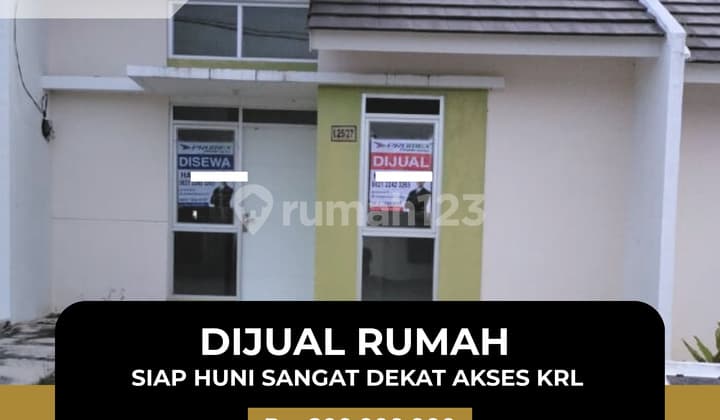 DIJUAL RUMAH MURAH DEKAT AKSES KRL & FASILITAS UMUM, SIAP HUNI SUDAH SHM