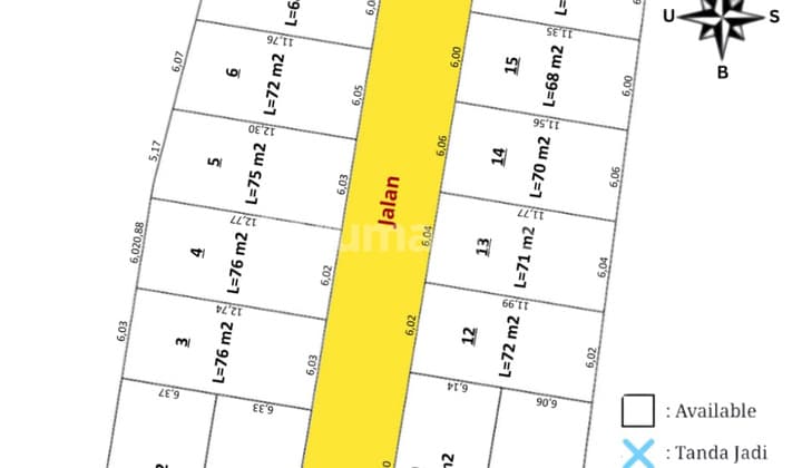 Large Land Starting from 65 M2 at Green Kori Ubung Complex Cn