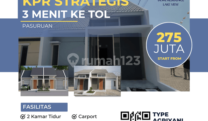 Rumah Murah Edelweiss Type 36/66 – Blok D1 No.25, Cicilan Ringan 1Jutaan/Bulan